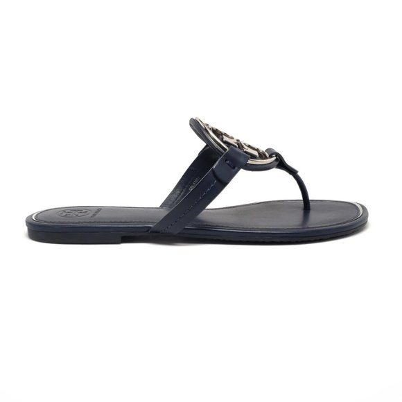 Tory Burch Metal Miller Sandals in Navy Size 8 - Picture 5 of 8
